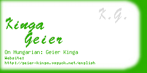 kinga geier business card